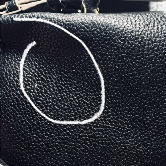 Full Size Kate Spade Leewood Place Leather Crossbody Bag Tote Black Scallops - Picture 6 of 10